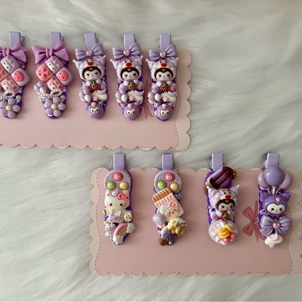 Kawaii Purple Kuromi Hair Clips